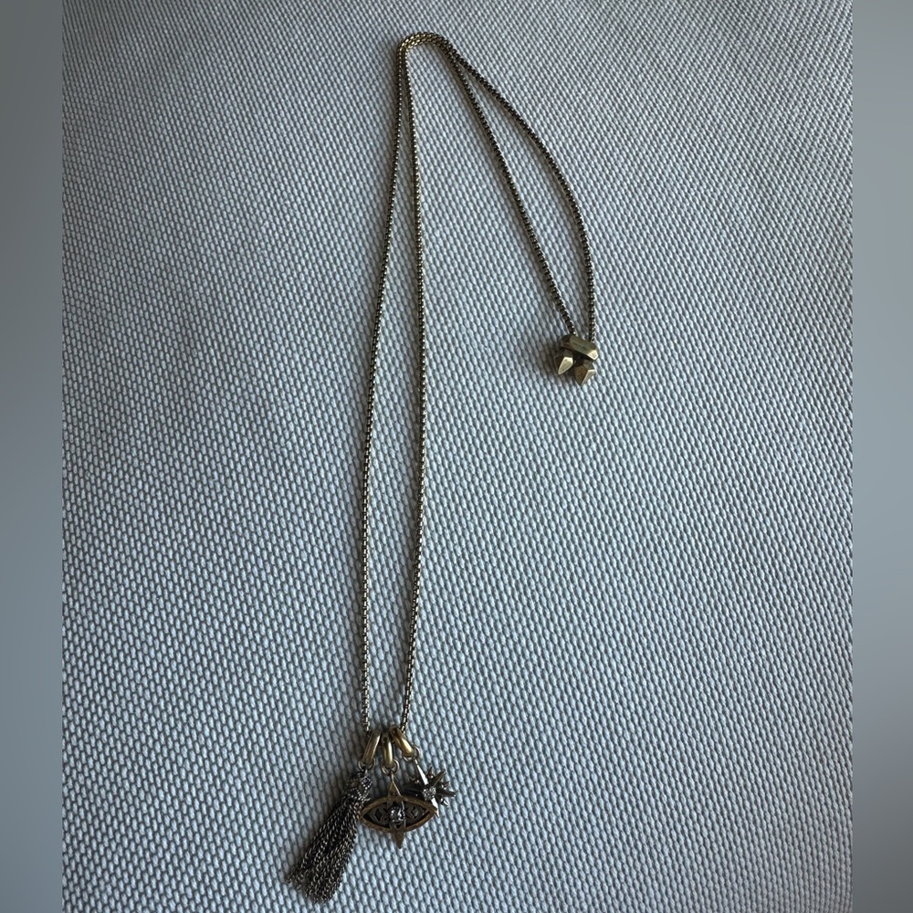 Kendra Scott Antique Gold Adjustable Necklace with Charms